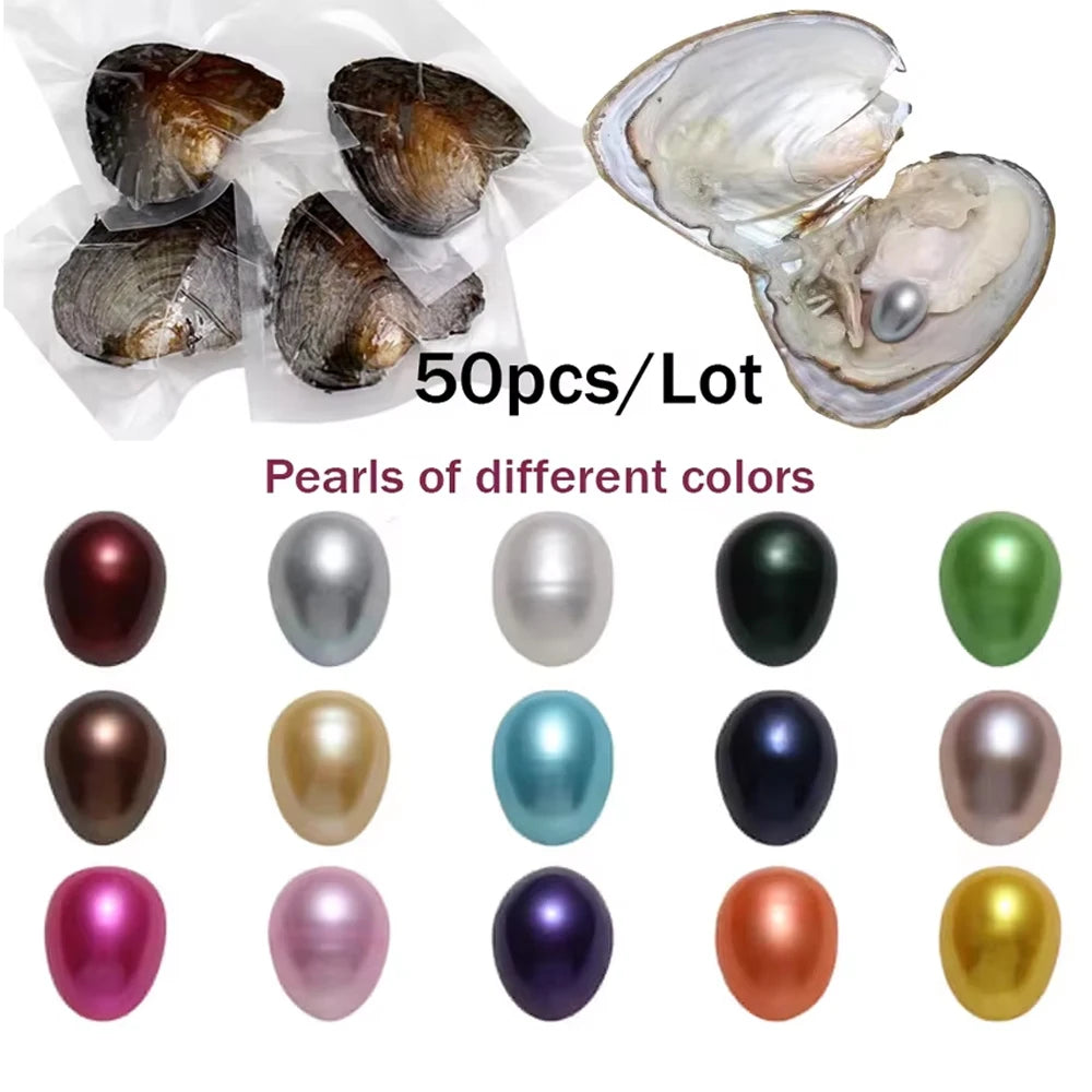 50 Pieces Freshwater Pearls AA Plus Vacuum Packed Oyster