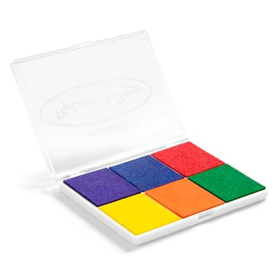 Rainbow Stamp Pad With Six Washable Inks for Crafts