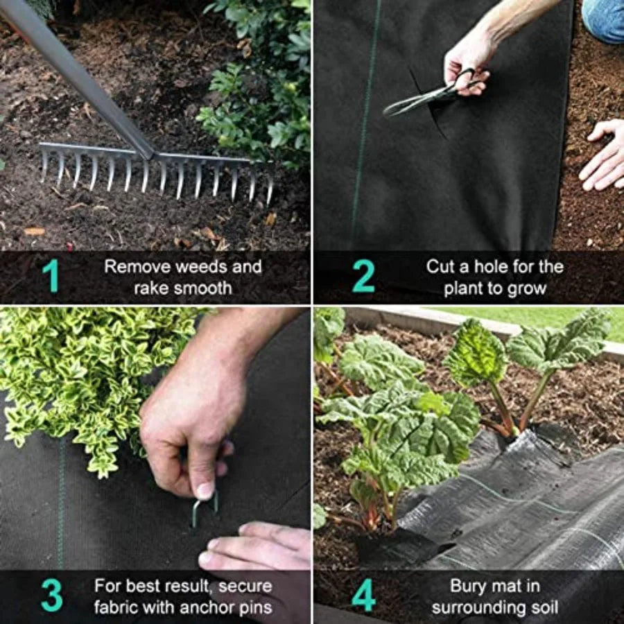 Heavy Duty Weed Barrier Landscape Fabric Woven Ground Cover Mat