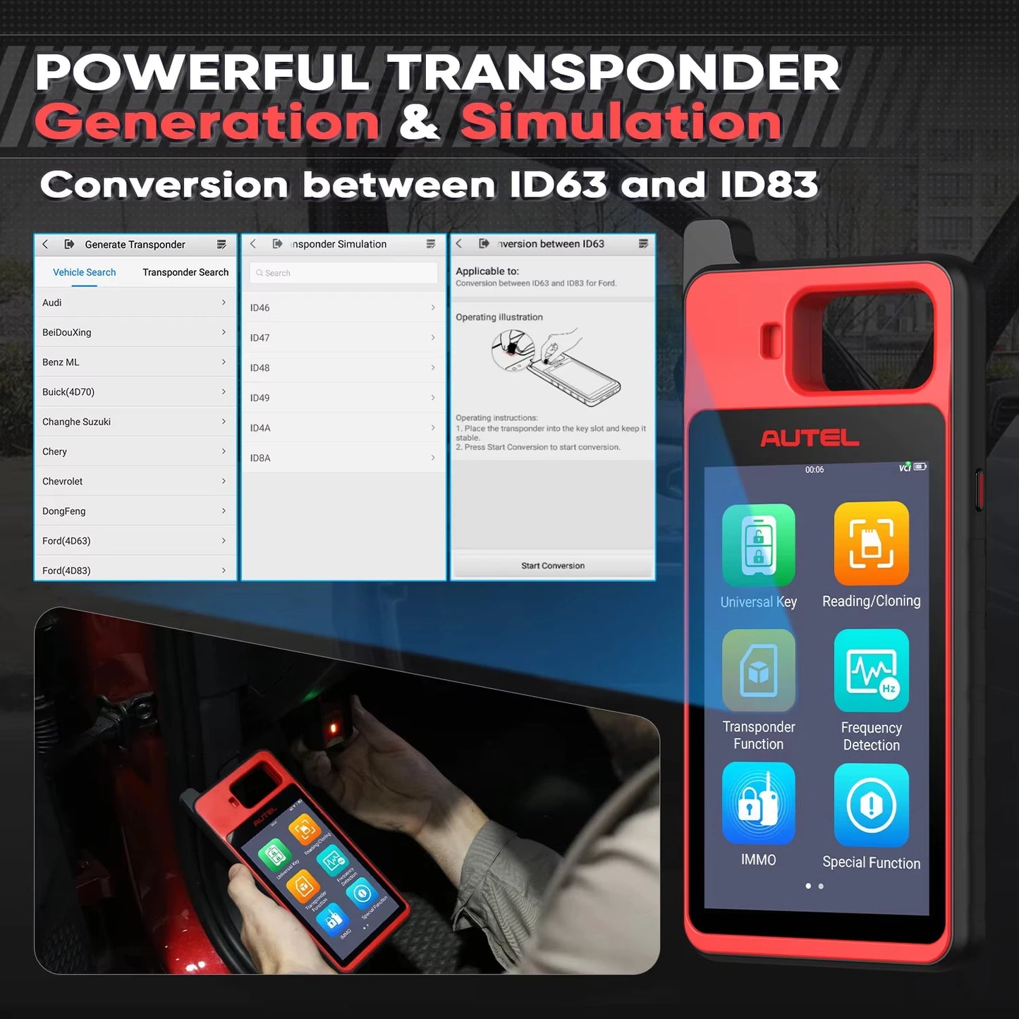 Autel KM100X KM100 Key Fob Programmer Universal Smart Key Generator