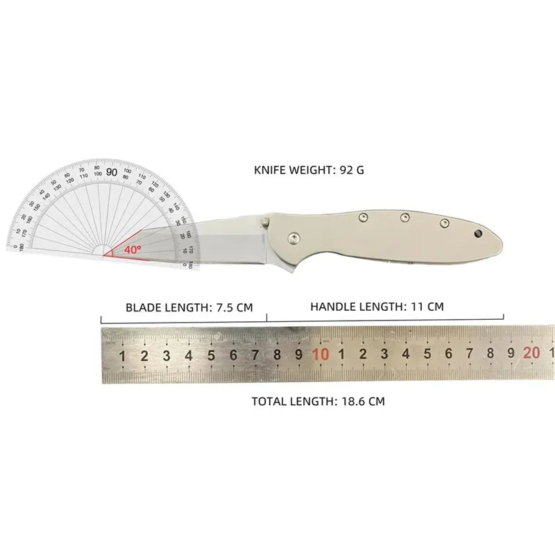 DIY Supplies KS Leek Folding Knife 14C28N Stainless Steel Blade
