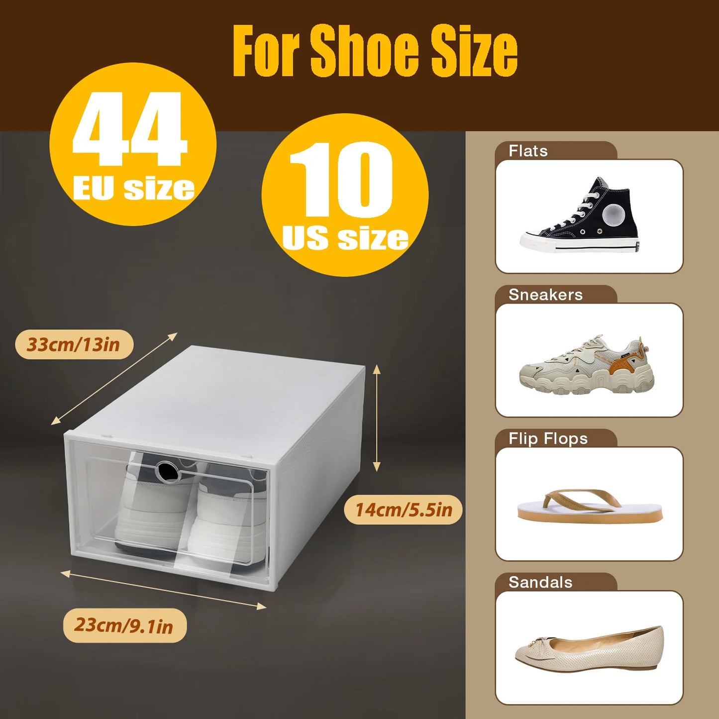 Transparent Plastic Shoe Case 24PCS Set Stackable Organizer Drawer