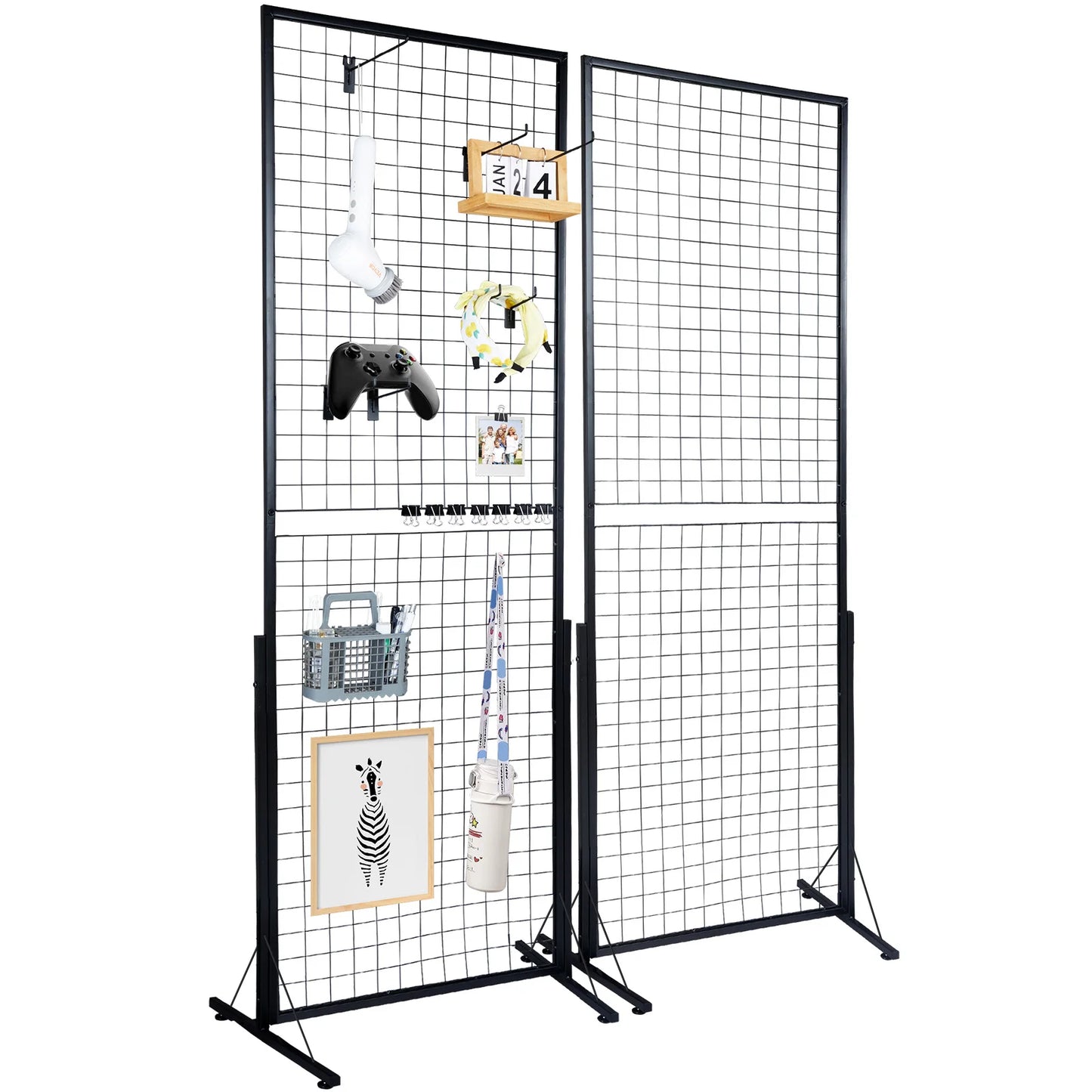 SucceBuy Grid Wall Panels Wire Gridwall Display Racks Double Sided