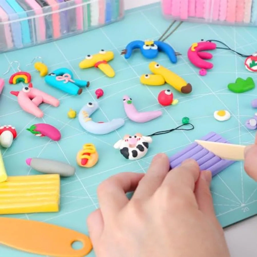 Polymer Clay Starter Kit With Sculpting Tools For Creative Jewelry