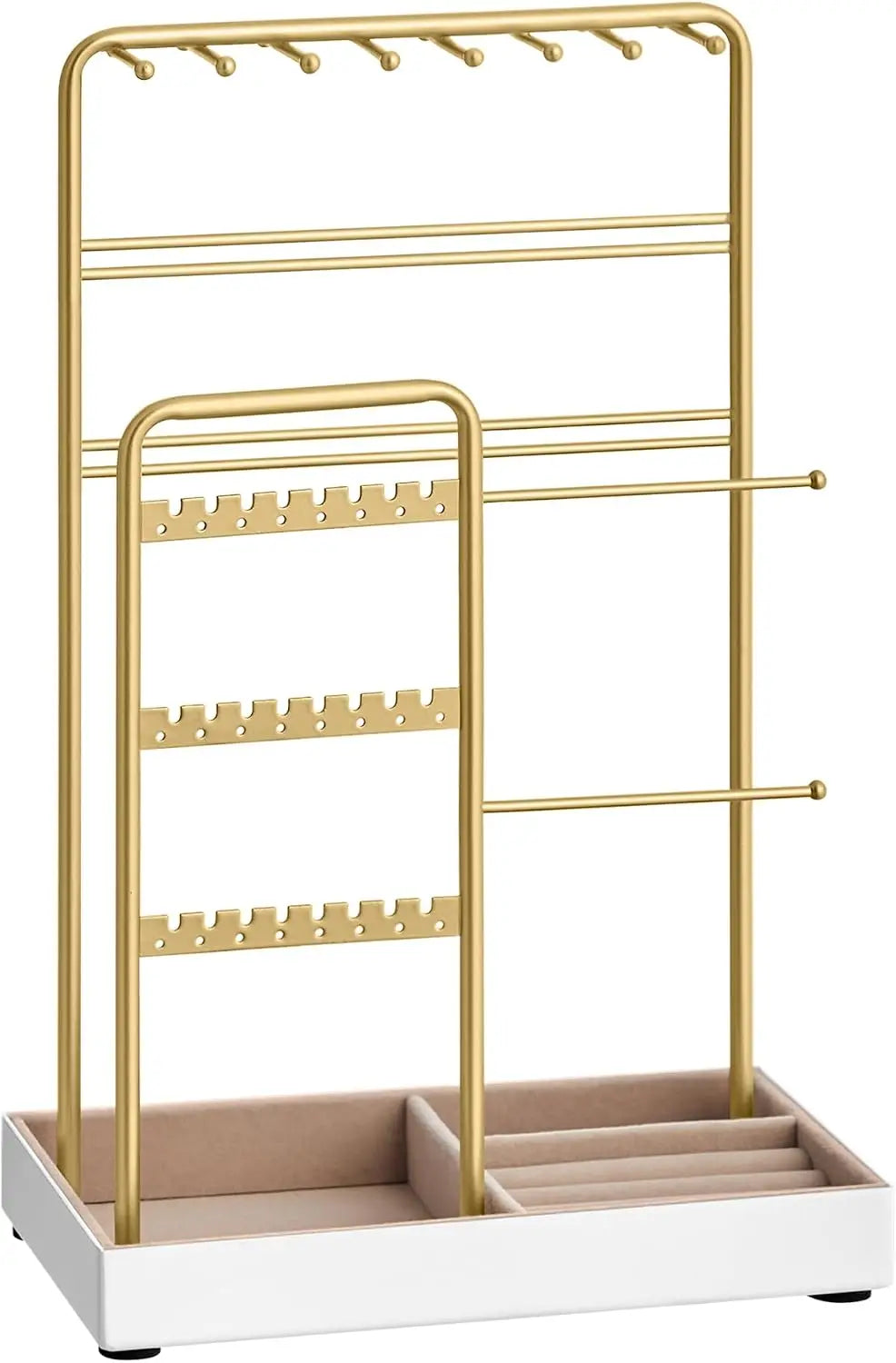 Songmics Necklace Holder Jewelry Stand Organizer With Velvet Tray