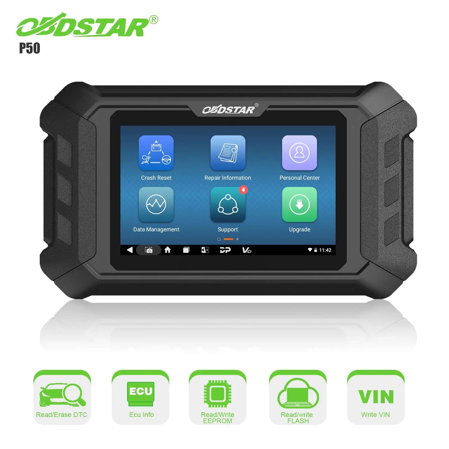 OBDSTAR P50 Airbag Reset Tool Supports 86 Brands 11600 ECUs