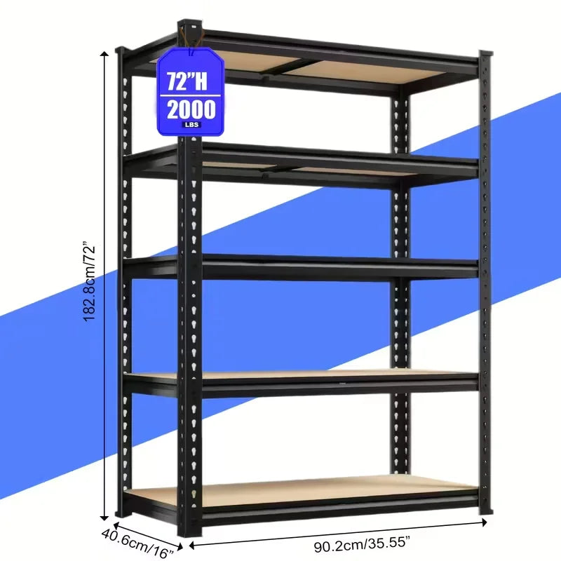 Adjustable Metal Double Layer Shelving Unit for Warehouse and Basement