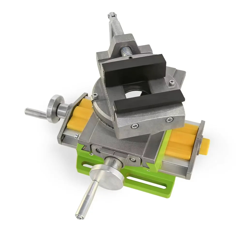 2 In 1 Milling Drilling Precision Vise Swivel Base Table Aluminum Alloy