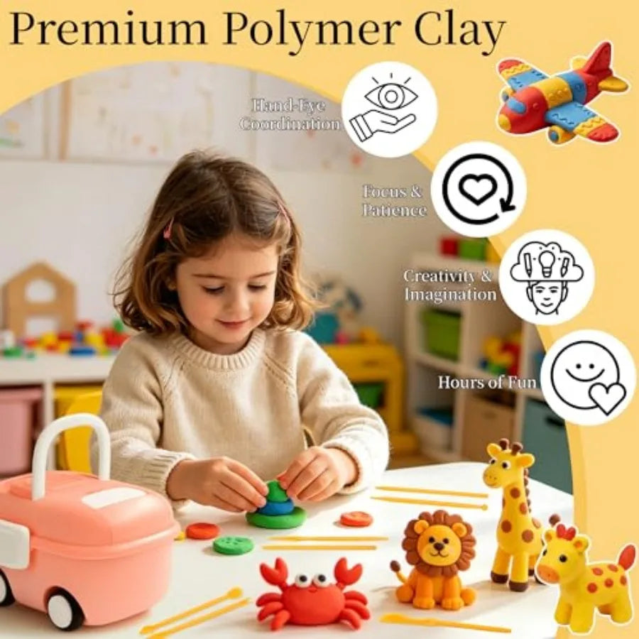 285 Pcs Polymer Clay Kit Oven Bake With Sculpting Tools And Accessories
