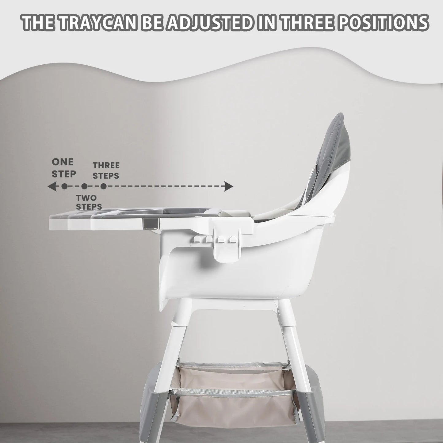PIORLADO Baby High Chair Portable Eat and Play Convertible Dining Chair