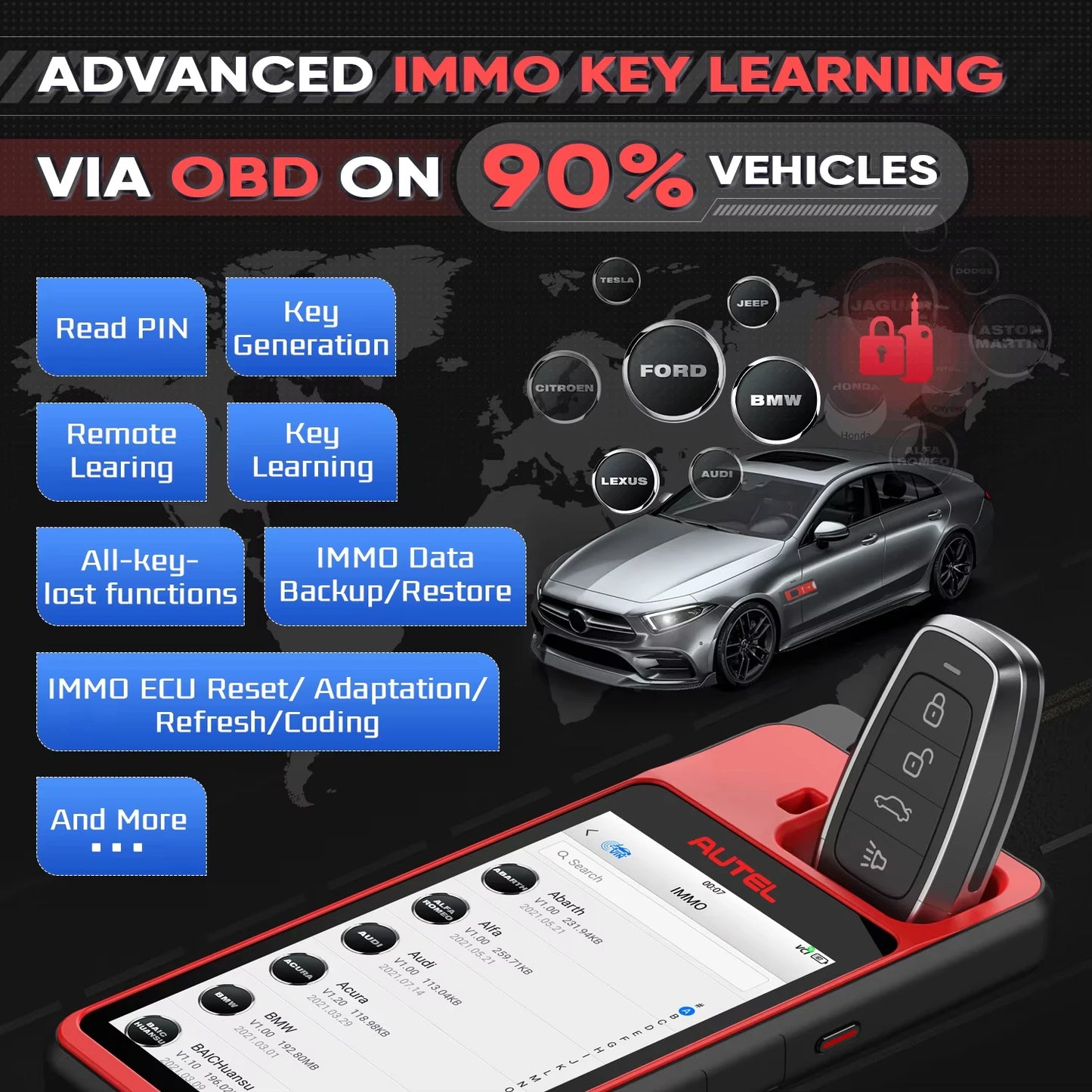 Autel KM100X KM100 Key Fob Programmer Universal Smart Key Generator