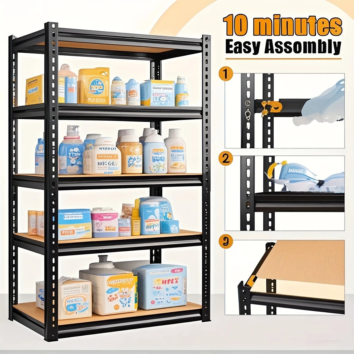 Heavy Duty Garage Racking 5 Tier Shelving 500 And 2000