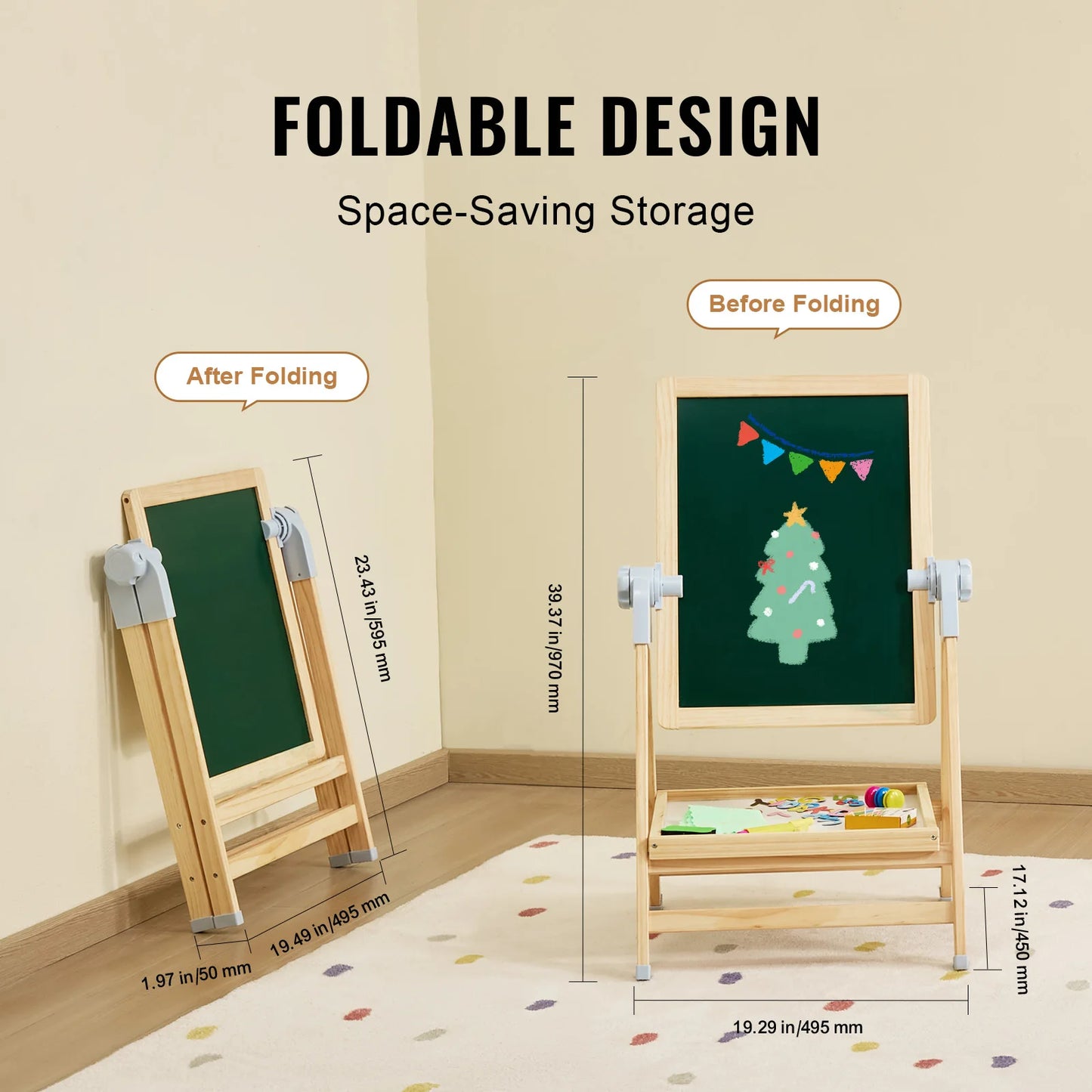SucceBuy Standing Magnetic Drawing Board WordPad Art Easel Kit For Kids