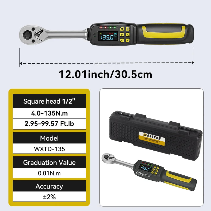 Waxtron Digital Torque Wrench 2 Percent Accuracy Automotive