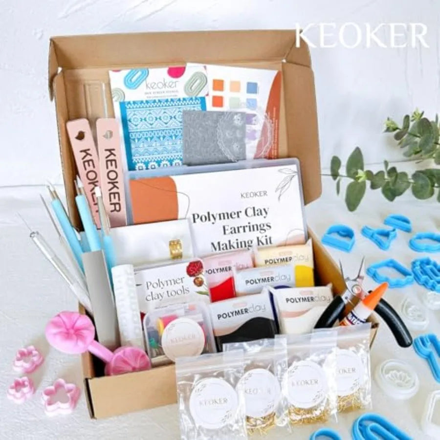 23 Piece Clay Earring Making Kit for Teens and Adults