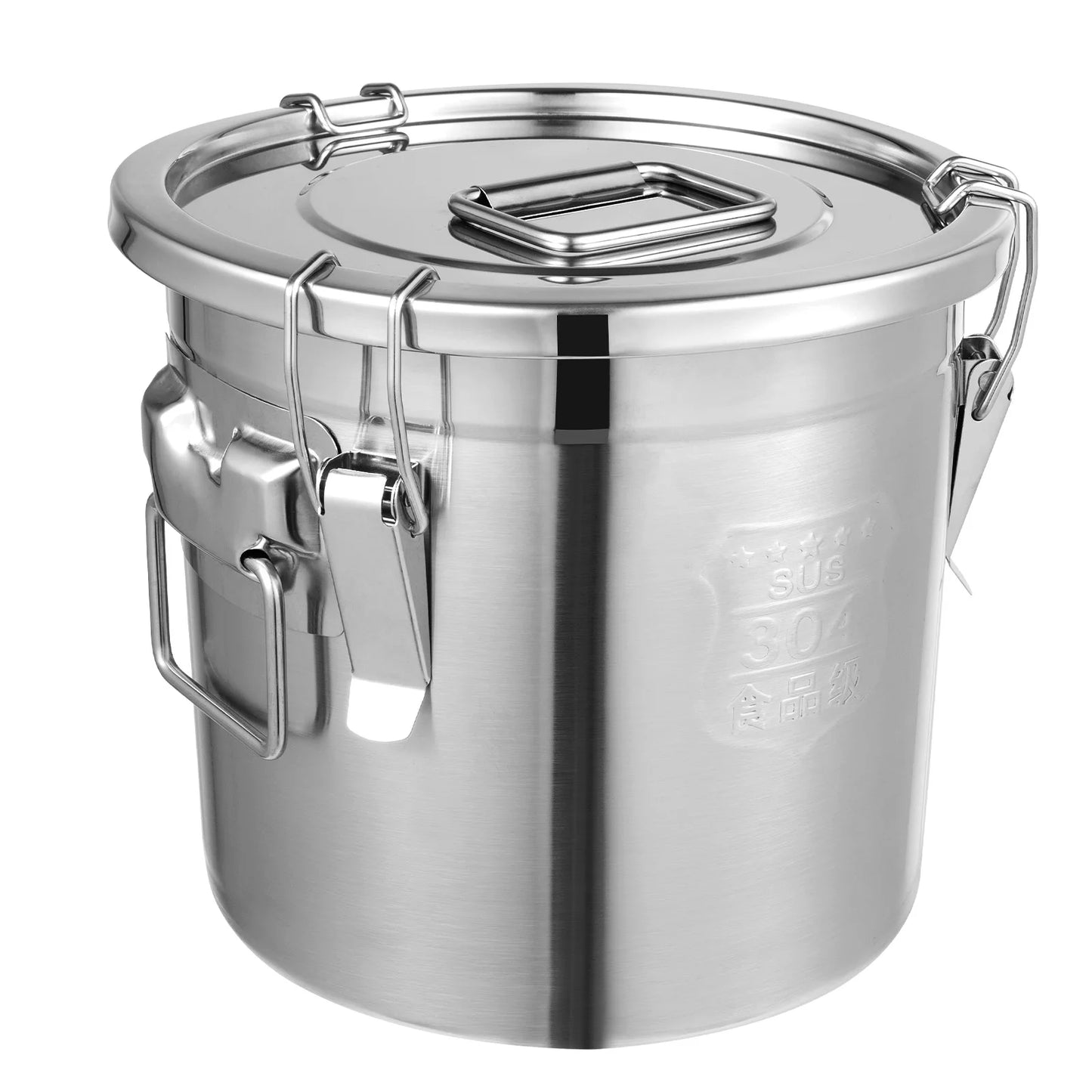 Bymaocar 304 Stainless Steel Cereal Container Airtight Rice Oil Storage Bucket