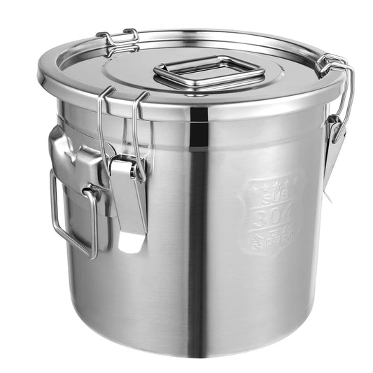 Bymaocar 304 Stainless Steel Cereal Container Airtight Rice Oil Storage Bucket