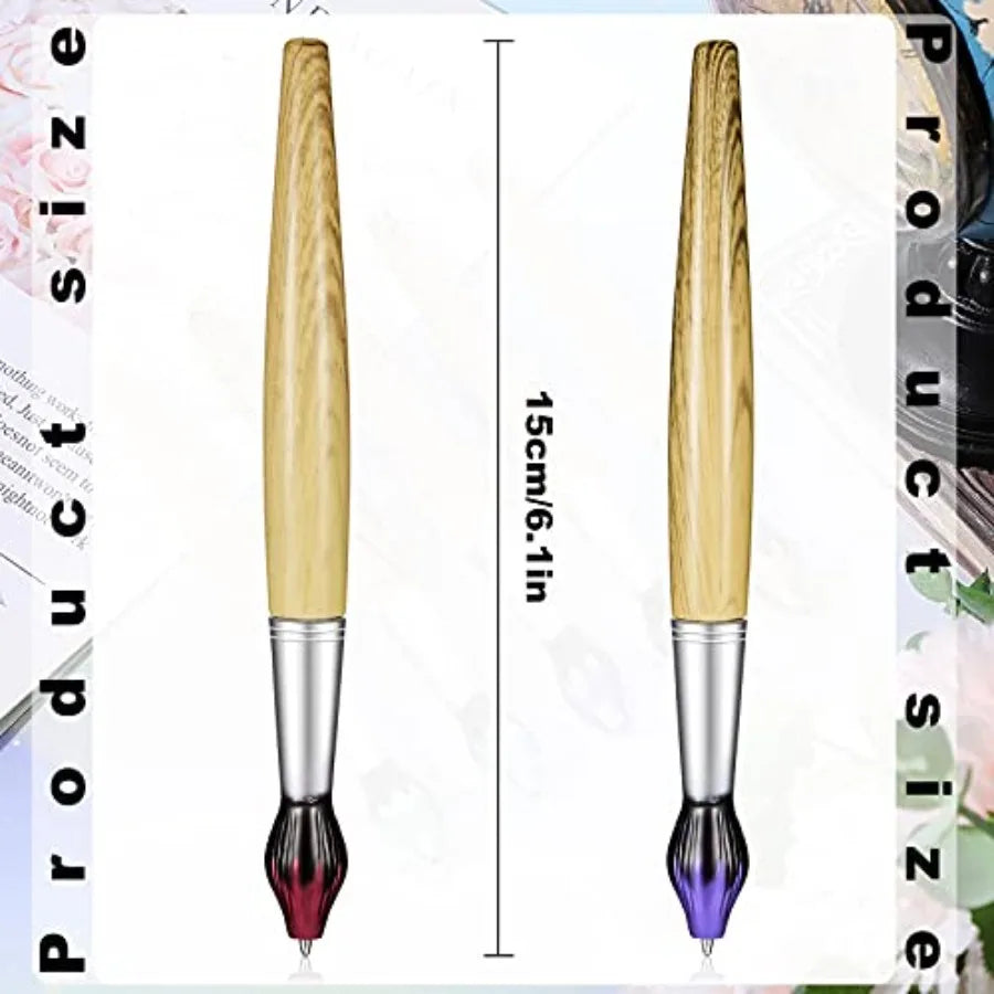 5 Piece Bamboo Paintbrush Pens Retractable Ballpoint Set For Art Teachers