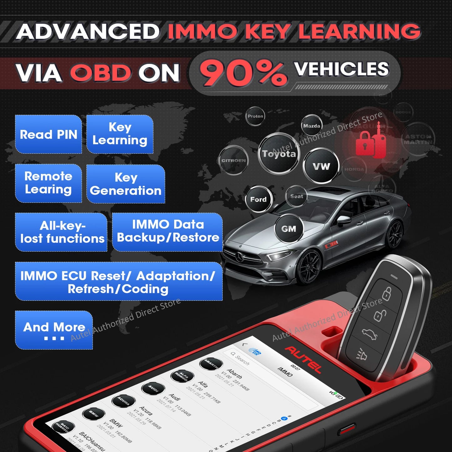 Autel MaxiIM KM100 KM100X Key Fob Programmer For IMMO Keys