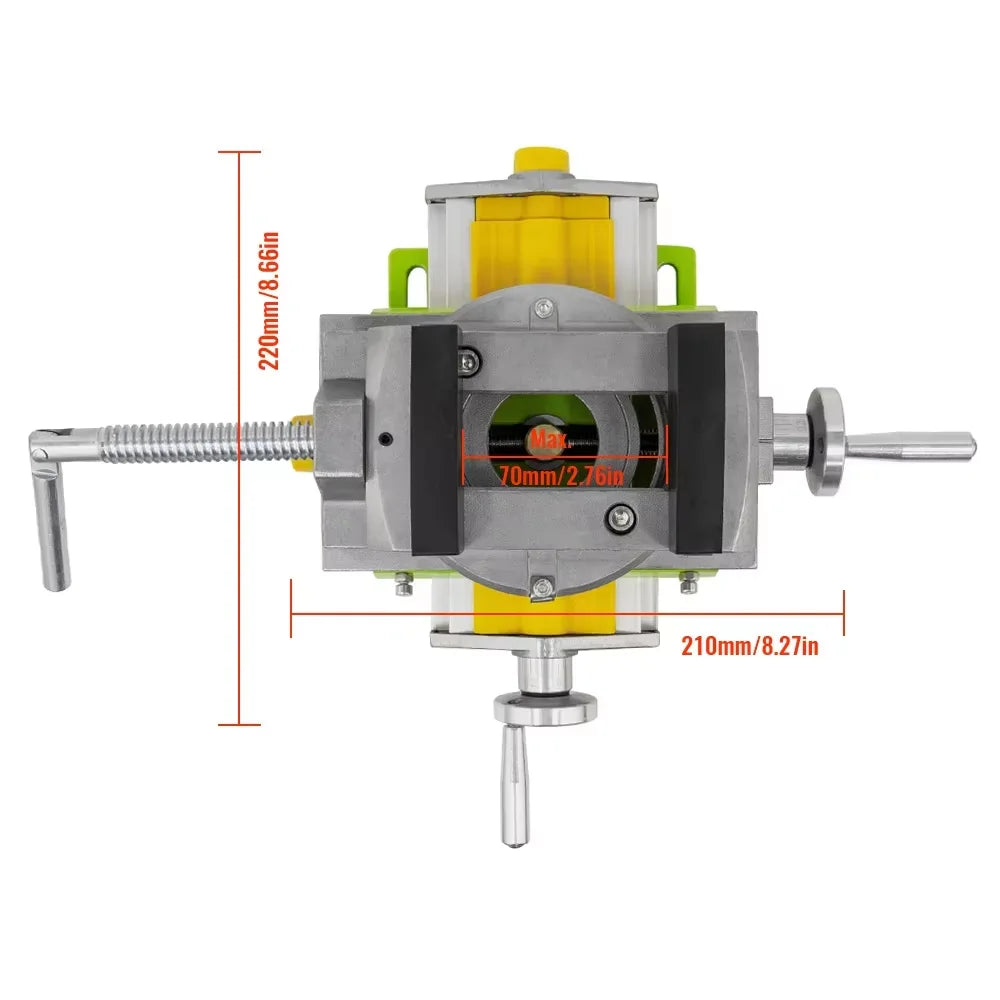 2 In 1 Milling Drilling Precision Vise Swivel Base Table Aluminum Alloy