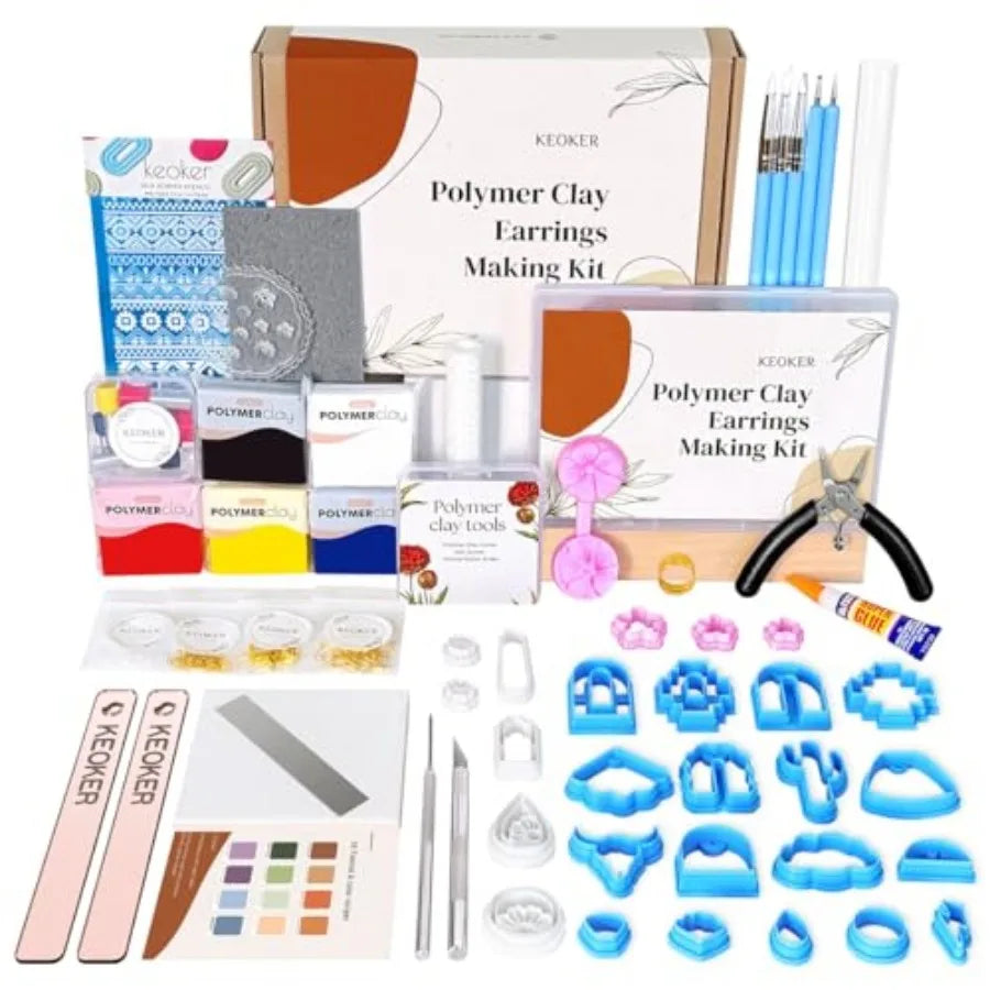 23 Piece Clay Earring Making Kit for Teens and Adults