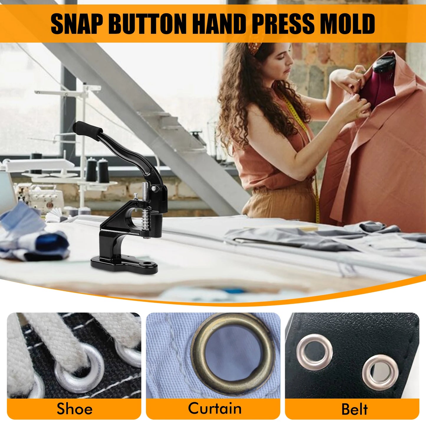 Manual Grommet Eyelet Machine Hand Press For Leathercraft