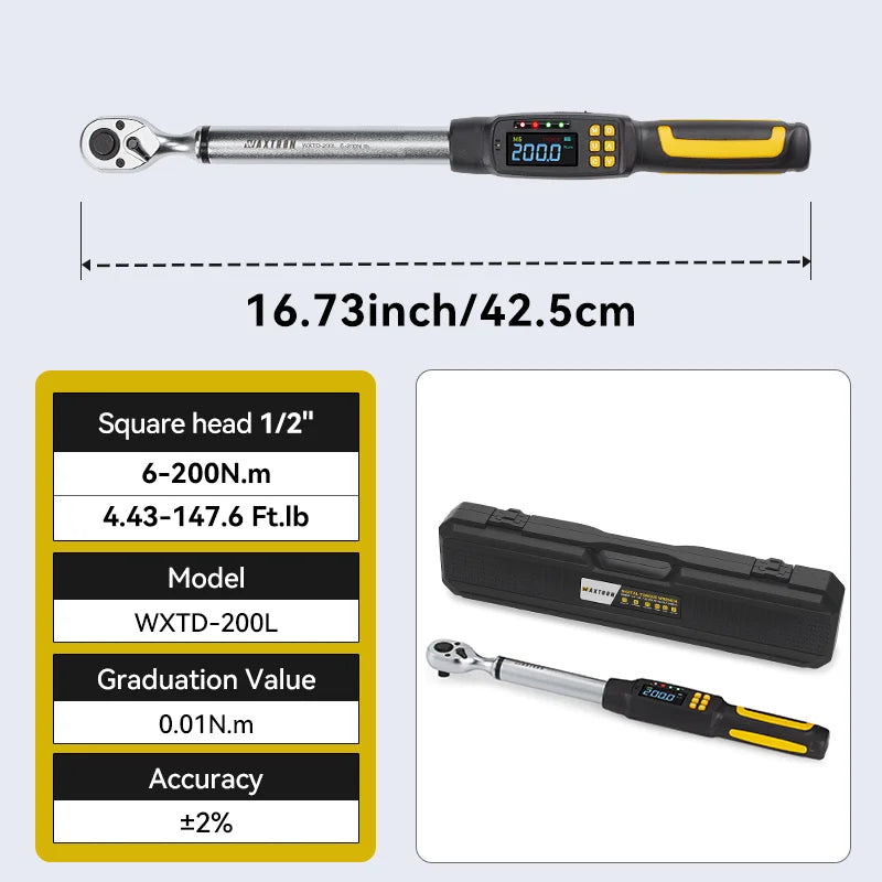 Waxtron Digital Torque Wrench 2 Percent Accuracy Automotive