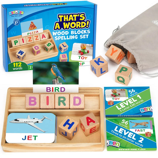Spelling Games With Flash Cards Montessori Wooden Matching Letters
