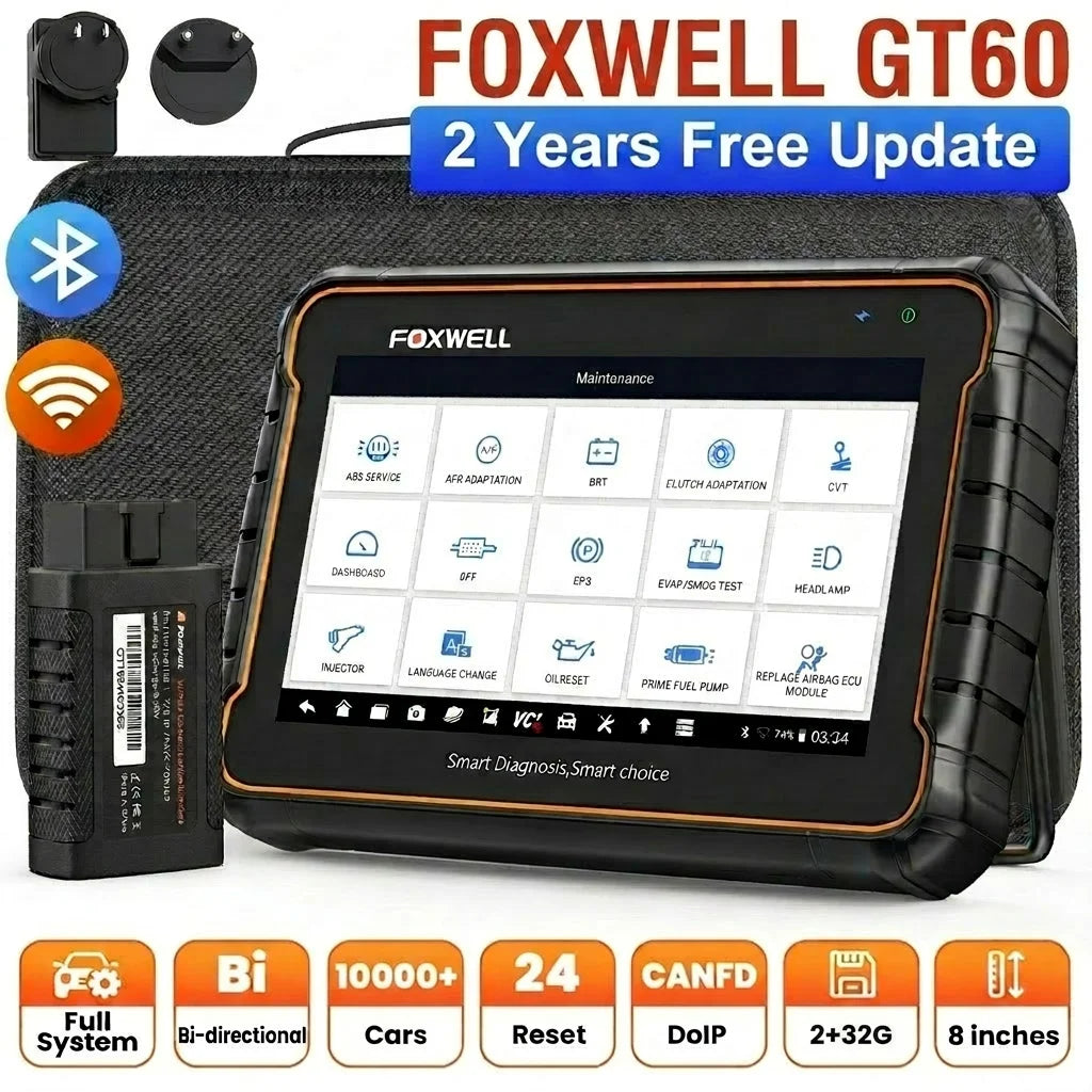 Foxwell GT60 OBD2 Automotive Diagnostic Scanner All Systems Bluetooth