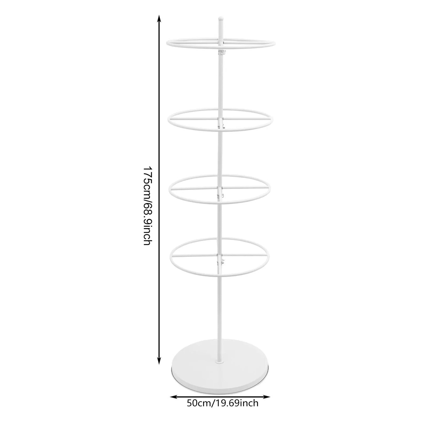 Bymaocar 4 Tier Rotating Display Rack 360 Degree Rotation