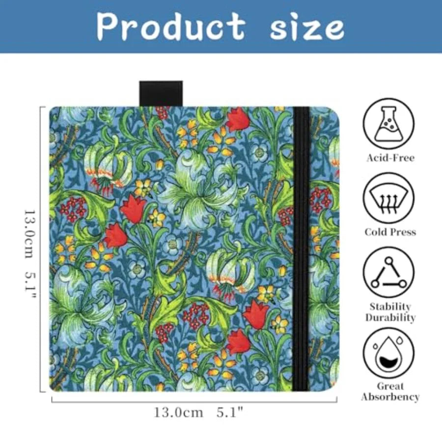Handmade Cloth Hardcover Journal With Watercolor Paper Travel Sketchbook