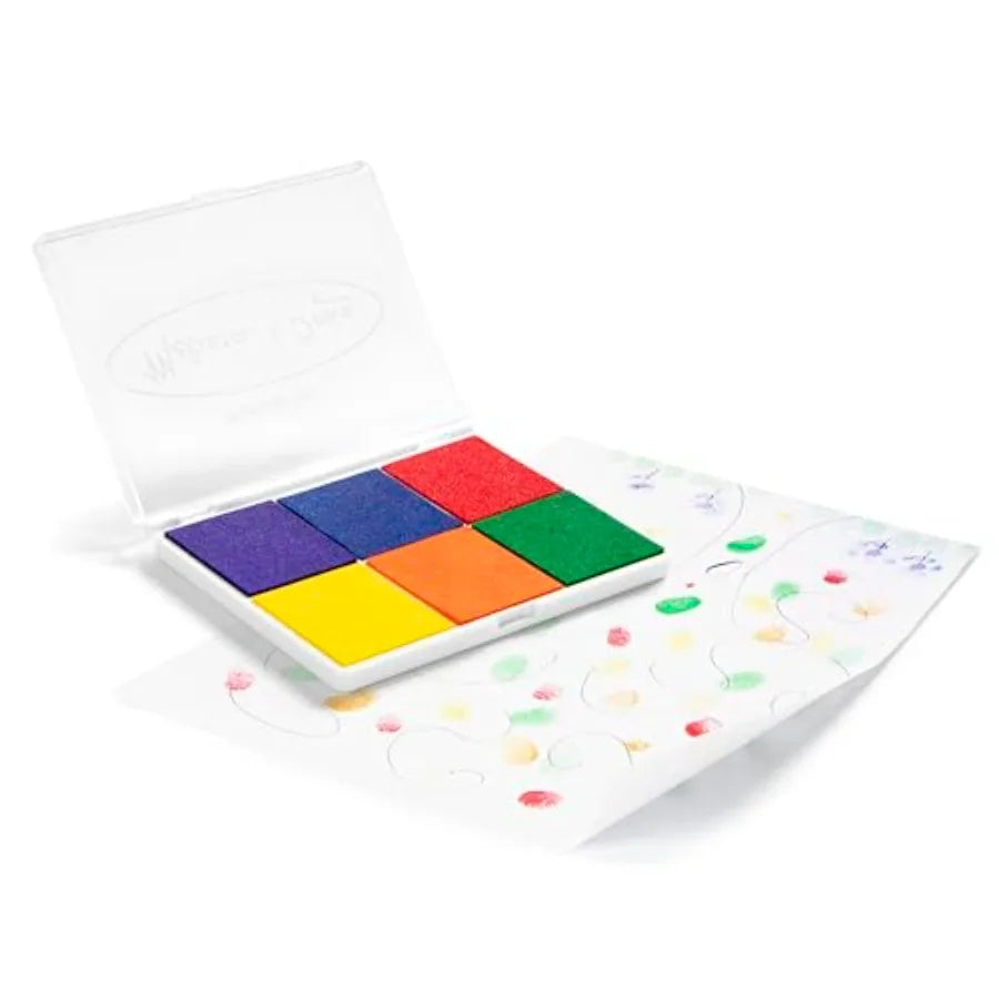 Rainbow Stamp Pad With Six Washable Inks for Crafts