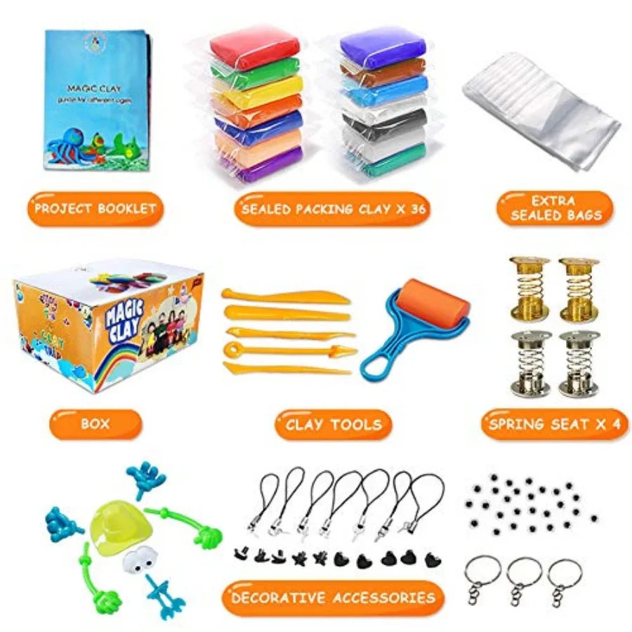 Modeling Clay Kit 36 Colors for Air Dry Diy Molding and Sculpting Tools
