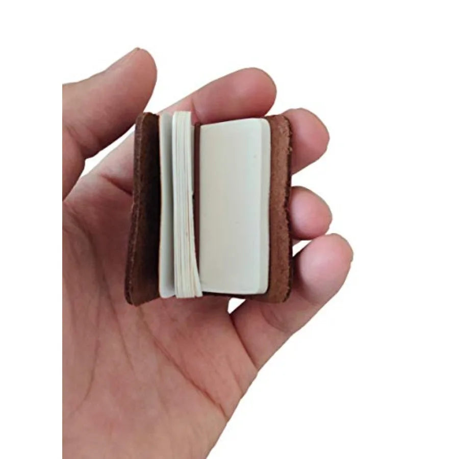 Miniature Notebook With Handmade Leather Cover And Book Insert