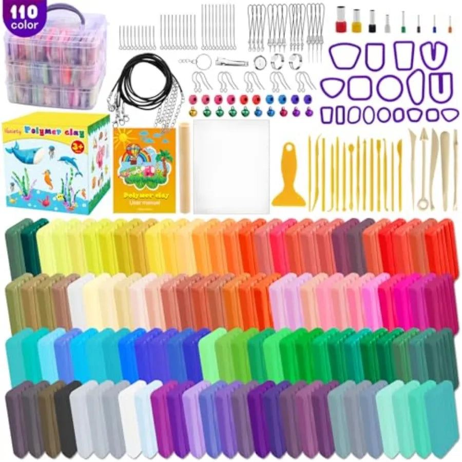 Polymer Clay Kit 245 Pcs Non Toxic Oven Bake Tools