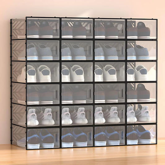 Transparent PP Shoe Storage Box 20 Pack Modern Organizer