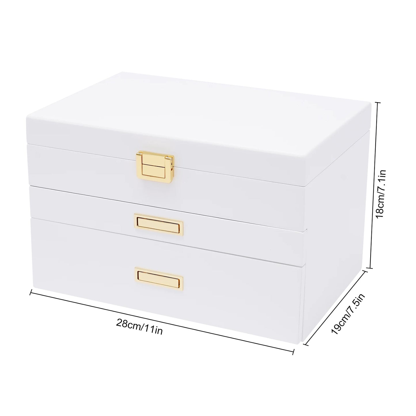 Walnut Wood Jewelry And Watch Display Case Organizer Storage Box