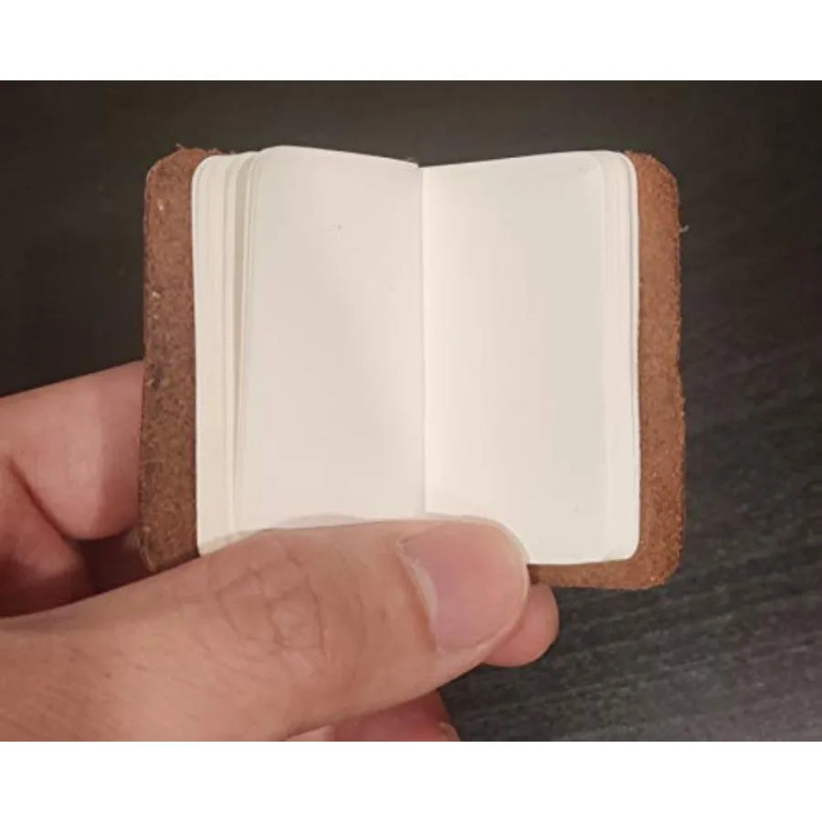 Miniature Notebook With Handmade Leather Cover And Book Insert