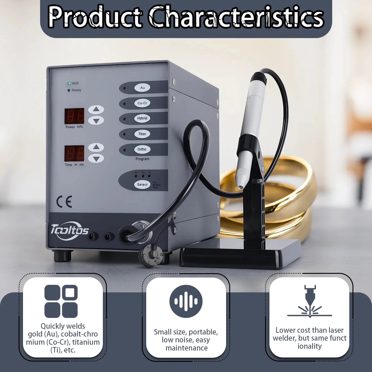 CNC Pulse Argon Arc TIG Jewelry Spot Welder For Gold Silver
