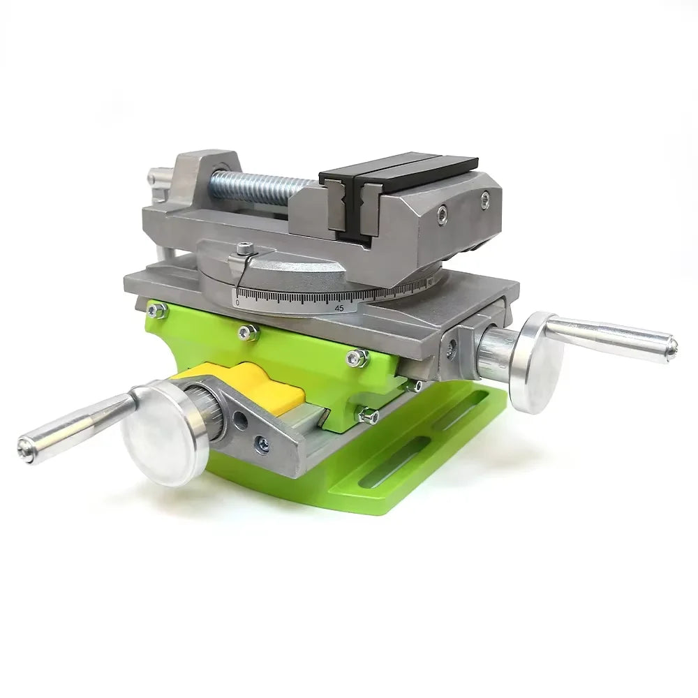 2 In 1 Milling Drilling Precision Vise Swivel Base Table Aluminum Alloy