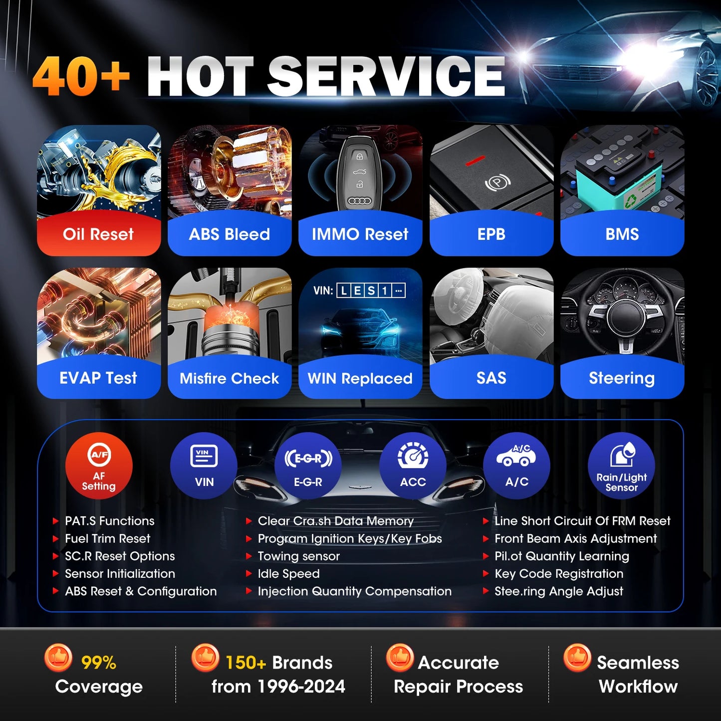 Autel MaxiCOM MK900BT Bidirectional Diagnostic Tool CAN FD DOIP OBD2 Scanner