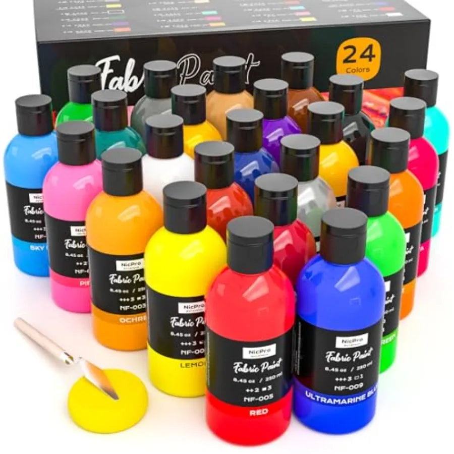 Permanent Fabric Paint for Clothes Non Toxic Textile DIY Crafts