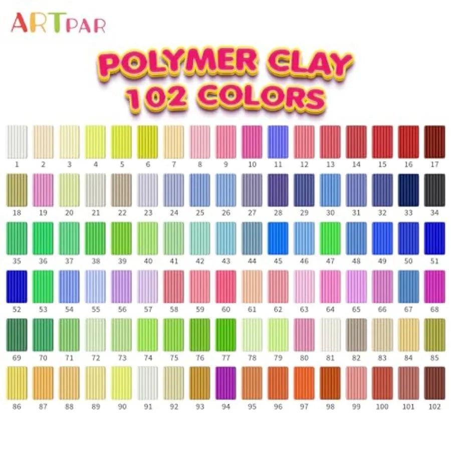 Polymer Clay Kit Oven Bake Modeling Clay With Sculpting Tools Jewelry