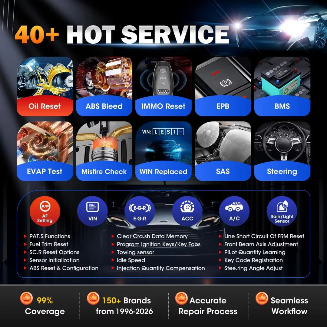 Autel MaxiCOM MK900BT Diagnostic Tool With 40 Services OBD2