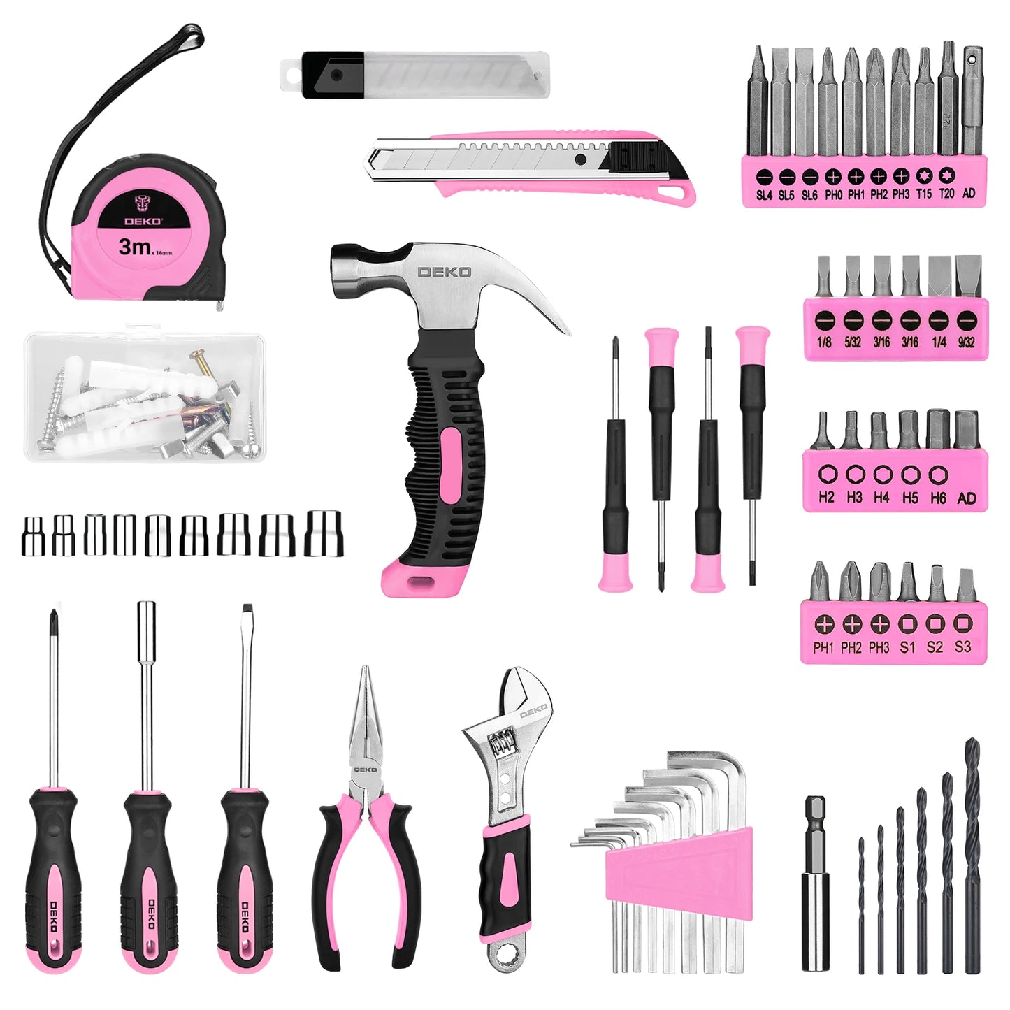 DEKO 126Piece Power Tool Combo Kit 8V Cordless Drill