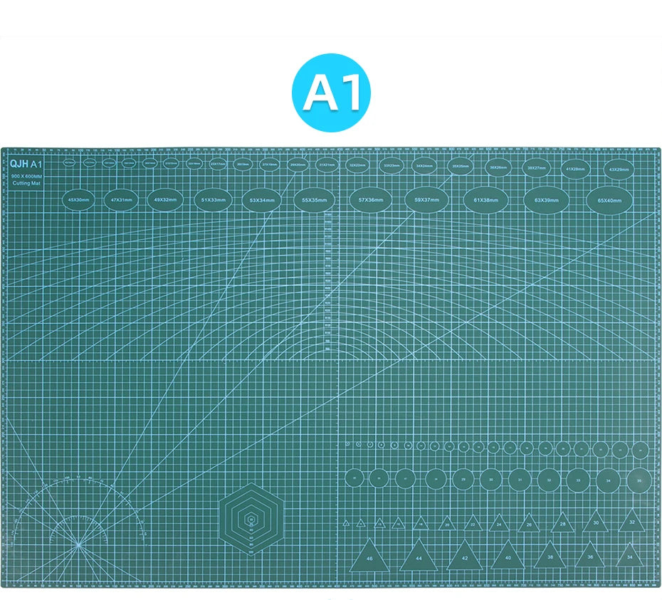 QJH Double-Sided Self-Healing PVC Cutting Mat For Leather Craft