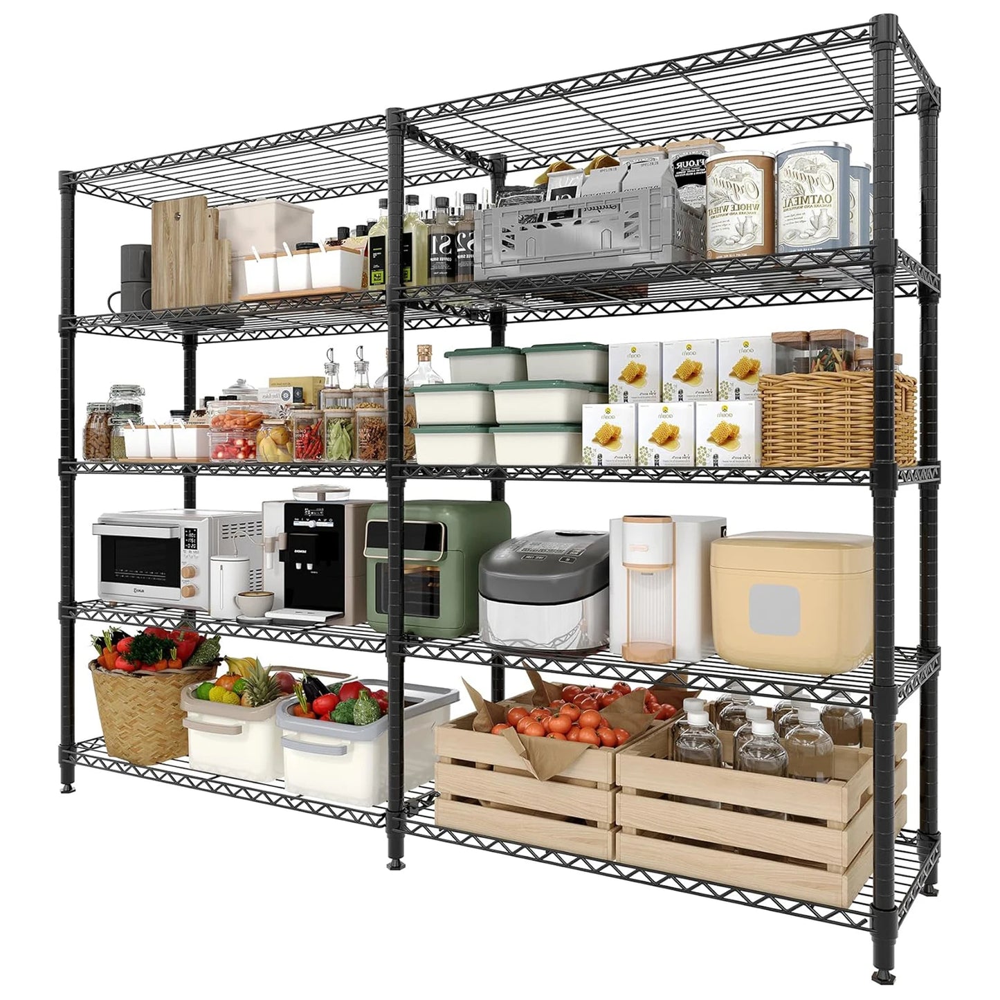 TWISTER.CK Heavy Duty 5 Tier Metal Shelving Unit Pro