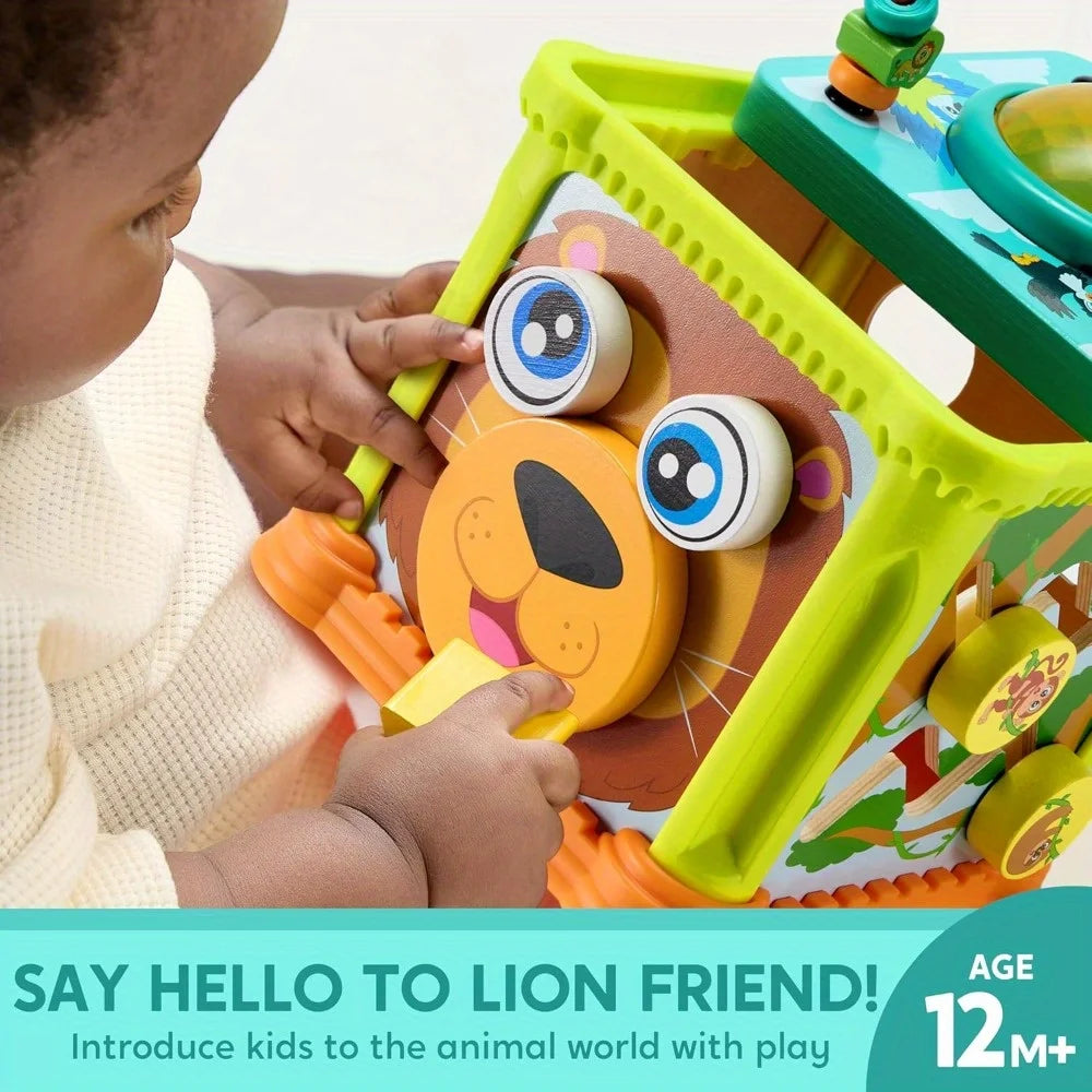 Joyfy Jungle Themed Wooden Activity Cube With Music and Light