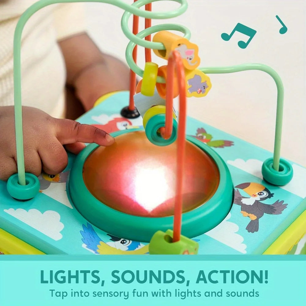 Joyfy Jungle Themed Wooden Activity Cube With Music and Light