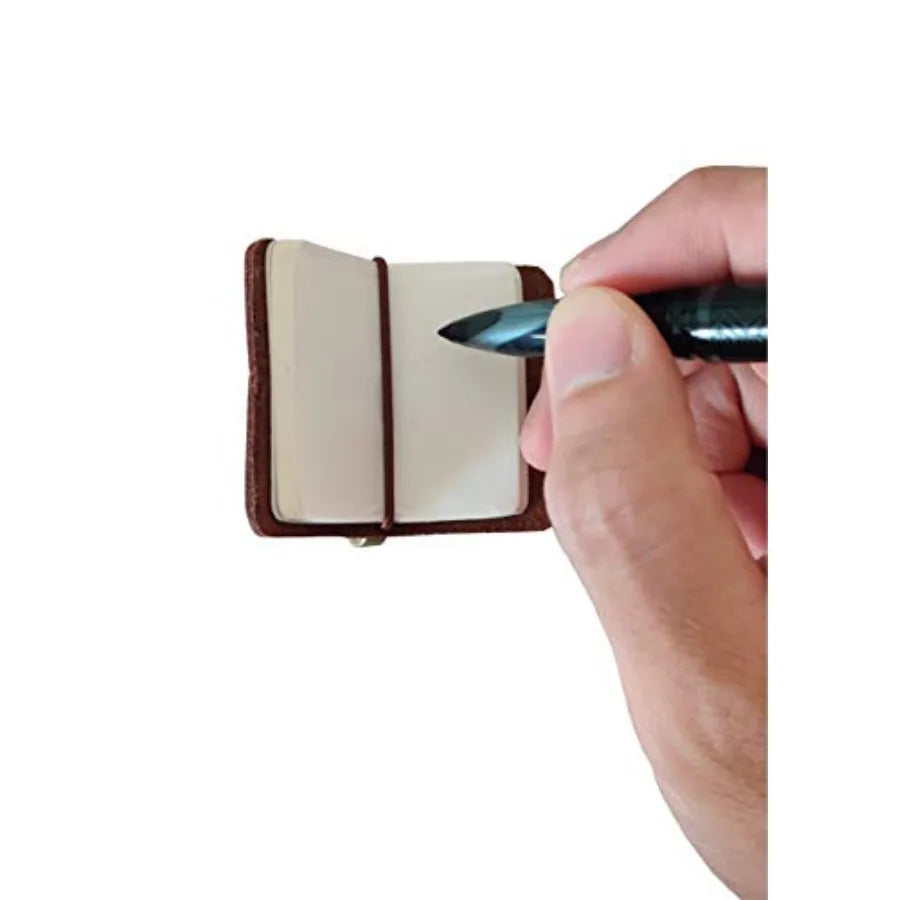 Miniature Notebook With Handmade Leather Cover And Book Insert